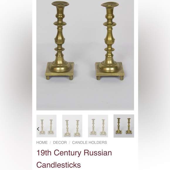 19th Century Russian Candlesticks - Picture 2 of 2